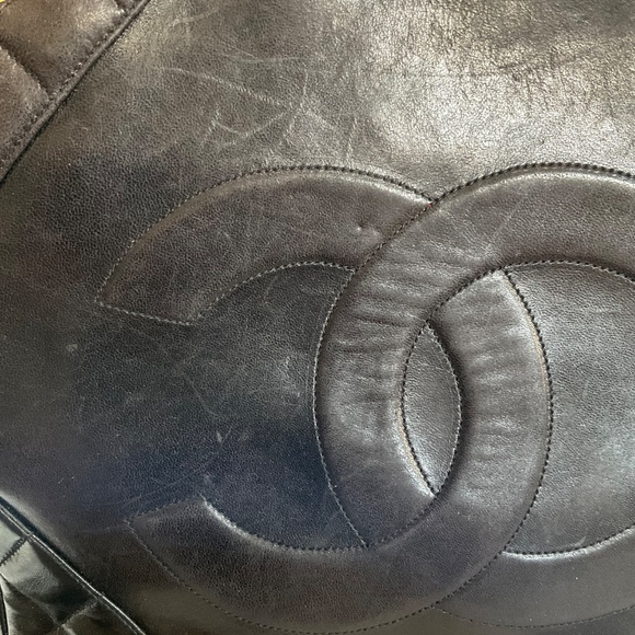 Chanel Quilted Dark Brown Leather Shoulder Bag Preowned CC Logo Authentic - Picture 13 of 16